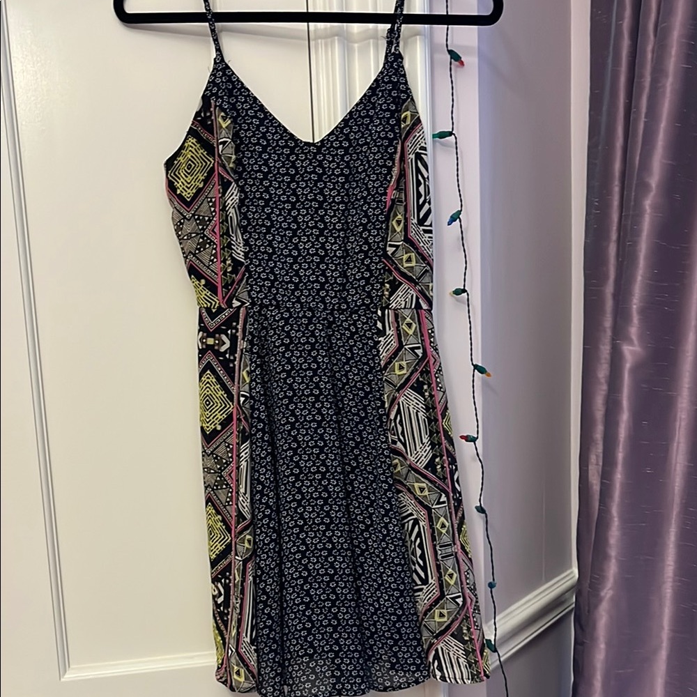 Multicolor Patterned Women's Dress